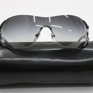 Bvlgari 6039-B 103/8G 110mm Vintage Black Crystal Sunglasses